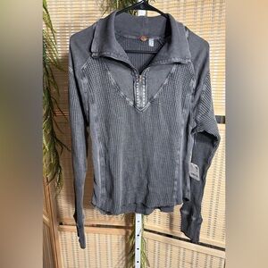 Free People Ashton Half Zip Thermal Top